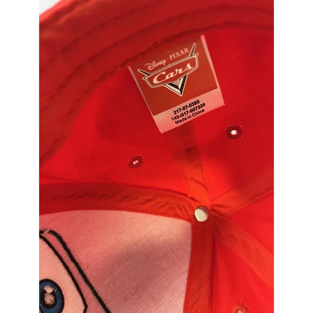 Disney Red Lightning McQueen Kids Hat with Yellow Trim